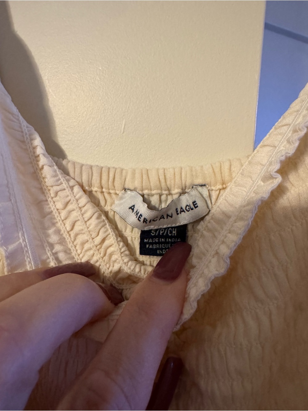 American Eagle Eyelet Maxi Dress in Cream - Picture 2 of 4